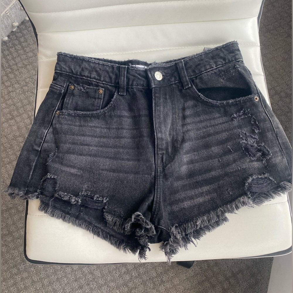 Zara Black Jean Shorts